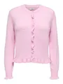 JDY Damen Jdyletty L/S On Frill Cardigan KNT Noos, Pink Lady, S EU