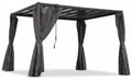 osoltus Lamellen-Pavillon Pergola Lamellendach 3 x 3,2 m mit Vorhang