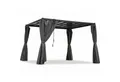 osoltus Terrassendach osoltus Lamellen-Pavillon Pergola Lamellendach 3 x 3,2 m mit Vorhang