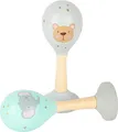 small Foot Musikrasseln aus Holz, Babyrassel mit handschmeichlerischen Form, für Babys und Kleinkinder, 11886
