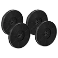vhbw 4x Aktivkohlefilter kompatibel mit Exquisit UBH50, UBH50-2.1ALW Dunstabzugshaube - 17,5 cm