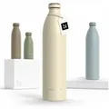 LARS NYSØM Thermoflasche Ren, Isolierflasche mit Vakuum Isolierung: 12h heiß / 24h kühl beige|weiß 1500 ml | 36 cm