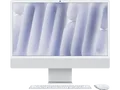 APPLE iMac (2024), MWUU3D/A, 23.5", M4 Chip, 16 GB RAM, 256 GB SSD, Silber