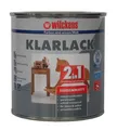 Wilckens 750 ml Klarlack 2in1 Seidenmatt wasserverdünnbar für ca. 9 m² Außen TOP