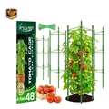 Tomaten Rankhilfe 4 Stück 120 cm Verstellbarer Turm Stahl Kunststoff