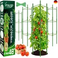 Tomaten Rankhilfe 4er Pack 120 cm Metall PP Kunststoff Pflanzenbin