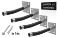 Autoreifen-Wandhalter-Set für 4 Felgen mit Schrumpfschlauch-Überzug + Schrauben