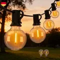 LED Lichterkette Außen, 50FT (ca. 15,24m) G40 Lichterketten mit 25+1 
