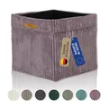 Lycce Kallax Box aus trendigem Cordstoff | Aufbewahrungskorb für Kallax Regal | Faltbox 33 x 33 x H31 cm mit abnehmbarem Bezug | Boden mit Vlies Überzug | Aufbewahrungswürfel | altrosa