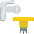 Wasserhahn 3/4" weiß mit Handbohrer
