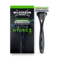 Wilkinson Sword Hydro 3 Herrenrasierer, 2 Gleitstreifen, karbonbeschichtete Klingen, Rasierergriff plus 1 Ersatzklinge