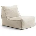 mokebo Sitzsack aus Cord Der Gelassene Bean Bag Relaxliege oder Bodenkissen in Beige