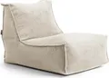 mokebo Sitzsack aus Cord 'Der Gelassene', Bean Bag, Relaxliege oder Bodenkissen mit EPS-Perlen Füllung, kuschelige und gemütliche Liege für Wohnzimmer und Wintergarten in Beige
