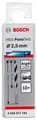 Bosch Professional 10 Stück HSS Spiralbohrer PointTeQ (für Metall, 2,5 x 30 x 57 mm, Zubehör Bohrschrauber)