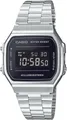 Casio Digitaluhr Vintage Series A168WEM-1 Silber und Schwarz