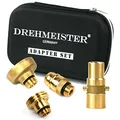 Drehmeister LPG Adapter Set M16 - extra lang - Tankadapter mit Etui - für Gasfahrzeuge - Alle Europa Autogas Adapter (M16/W21.8/extra lang)
