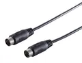 Audio / MIDI Kabel, 5-pol. DIN-Stecker - DIN-Stecker, schwarz - Länge: 1,50 m