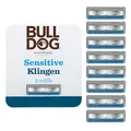 BULLDOG - Nassrasur für Männer - Sensitive Rasierklingen - 8 Ersatzklingen - 5-fach Klinge