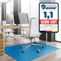 KARAT Bodenschutzmatte für Hartböden - Neo - Fußbodenschutz Schutzmatte Bürostuhl für Parkett Laminat Bodenmatte Bürostuhl - Stärke: 1,5 mm (Blau, 90 x 100 cm)