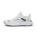 PUMA SOFTRIDE ENZO 5 Slip TECH Straßenlaufschuh, Unisex, Weiß/Schwarz/Grau, Echo, 7.5 UK