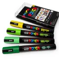 Uni Posca PC-5M Kunstmarker Farbmarker Wiesentöne Set Mit 4 In Plastiktasche