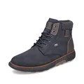 Rieker Herren Schnürstiefeletten B3343, Männer Stiefeletten, lose Einlage, wasserabweisend, riekerTEX,Chukka Boots,blau Kombi (15),40 EU / 6.5 UK