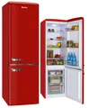 Amica Retro Kühl-Gefrierkombination Rot 244 L EEK D freistehend 55cm breit