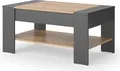 Couchtisch Vicco August Goldkraft Eiche/Anthrazit 99.6 x 58.8 cm mit Schublade, Model 55595