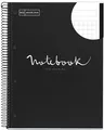 MIQUELRIUS Collegeblock "Notebook EMOTIONS" DIN A4 schwarz kariert 80 Blatt