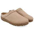 HAFLINGER Malmö Eleganter Clog aus Leder mit Gummisohle und Kork Latex Fußbett Beige (Kiesel 789), Gr. 42