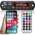 Autoradio Audio Board Bluetooth Adapter Multimedia KFZ Transmitter Kfz-Empfänger LCD AUX 3.5mm 7V-12V Modul USB Ladegerät FM Radio Unterstützt R...