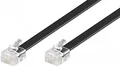 Modularkabel/Telefonkabel, RJ12-Stecker   RJ12-Stecker, 10 m, schwarz