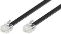 Modularanschlußkabel; TEL 6P6C/RJ12 1000 BLACK 10m