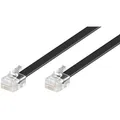 Wentronic Goobay TEL RJ12 6P6C Stecker 10m Schwarz Modularkabel Anschlusskabel