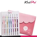 KnitPro Zing Einzelhäkelnadelset Set Häkeln Leichtmetall Metallic 9 Nadeln