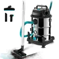Cecotec Nass- und Trockensauger 30 L Conga Rockstar Wet & Dry Steel Pro. 1600 W, 23 kPa, Entleerungssystem, Saugen und Blasen, Metallstruktur, Räder, 5m Aktionsradius