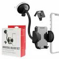 Hama Handyhalterung Auto, für Lüftung und Scheibe, universal bis 11cm Breite (Hochformat, Querformat, 360° drehbar, Klemmhalterung, Saugnapf, mit Bilderrahmen, Auto Gadget, Kfz Handyhalterung) schwarz