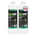 BiOHY Bodenreiniger für alle Wischroboter mit Orangenduft (2 x 1 liter) | Schaumarm & Streifenfrei | Reinigungsmittel Konzentrat für alle Böden