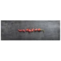 vidaXL Küchenteppich Waschbar rutschfest Küchenläufer Teppichläufer Läufer Teppich Flurteppich Küche Bodenmatte Fußmatte Peperoni 60x300cm