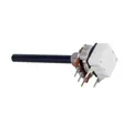 WITTKOWARE Mono-Potentiometer mit Schalter, langer Kunststoff-Achse (6x56mm) und Mutter, 10 Kilo-Ohm, ±20%, linear, 0,4W