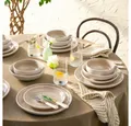 Karaca Geschirr-Set Karaca Abby 24-teiliges Geschirrset für 6 Personen, Creme (24-tlg), 6 Personen, Steinzeug