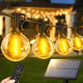 Warlisou Solar Garten Lichterkette - G40 45.9ft 14M, White 