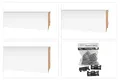 HEXIM Sockelleisten 70/85/100mm - MDF Fußleiste weiß für Fließen, Laminat, Vinyl & Teppich (16 x 70mm / 2 lfm - MS7016) - Cube Abschluss Leisten Teppichboden