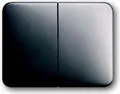 Serienschalter Doppelwippe Aluminium Platin matt IP20 Unterputz