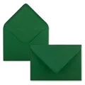 25x Briefumschläge B6-17,5 x 12,5 cm - Dunkel-grün - Nassklebung mit spitzer Klappe - 120 g/m² - Für Hochzeit, Gruß-Karten, Einladungen