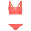adidas Damen 3 Stripes V-Back Bikini Swimwear, Solar Turbo/Frozen Turbo, 32