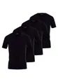 Götzburg 4er Pack Herren Kurzarm Business Unterhemd mit V-Ausschnitt (DE/NL/SE/PL, Alphanumerisch, 5XL, Regular, Regular, schwarz-dunkel-Uni)