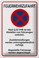 Hebold Metallschild Schild Blech 20x30cm - Made in Germany - Hinweis Feuerwehrzufahrt nach