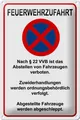 Schild Blech 20x30cm - Made in Germany - Hinweis Feuerwehrzufahrt nach 22VVB Met