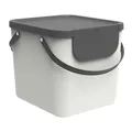 Rotho Müllsystem "Albula", Klappdeckel, 40 l, Kunststoff - weiss